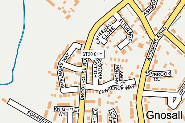 ST20 0HY map - OS OpenMap – Local (Ordnance Survey)
