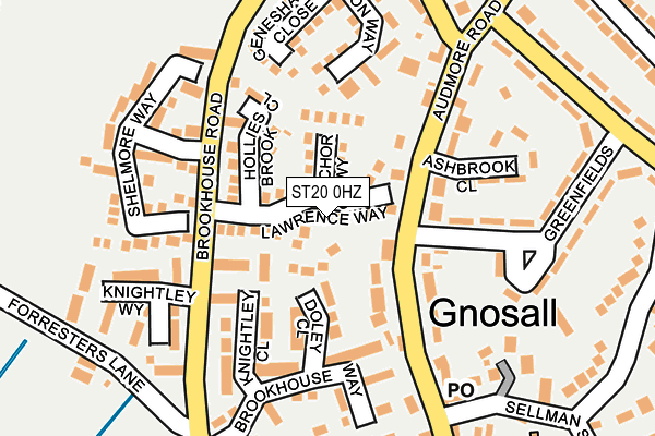 ST20 0HZ map - OS OpenMap – Local (Ordnance Survey)