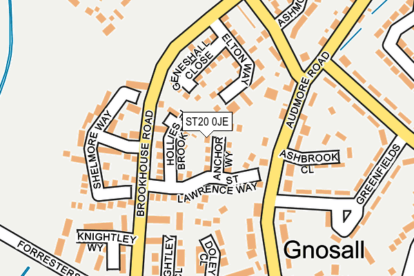 ST20 0JE map - OS OpenMap – Local (Ordnance Survey)