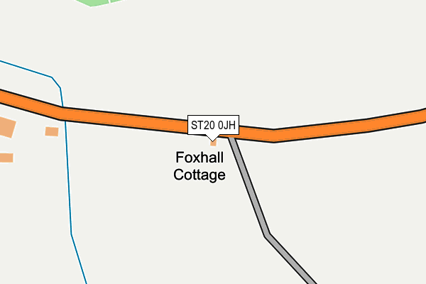 ST20 0JH map - OS OpenMap – Local (Ordnance Survey)