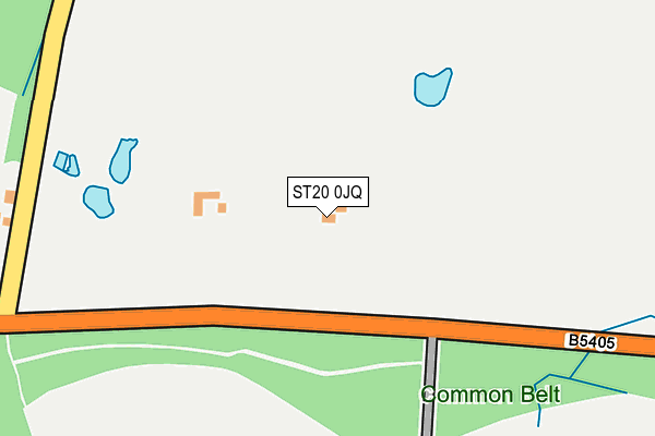 ST20 0JQ map - OS OpenMap – Local (Ordnance Survey)