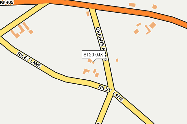 ST20 0JX map - OS OpenMap – Local (Ordnance Survey)
