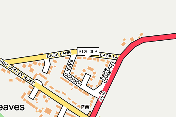 ST20 0LP map - OS OpenMap – Local (Ordnance Survey)