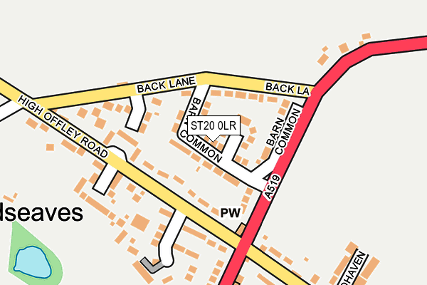 ST20 0LR map - OS OpenMap – Local (Ordnance Survey)