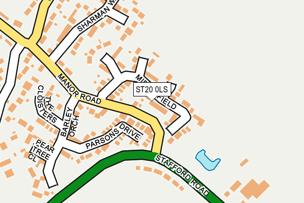 ST20 0LS map - OS OpenMap – Local (Ordnance Survey)