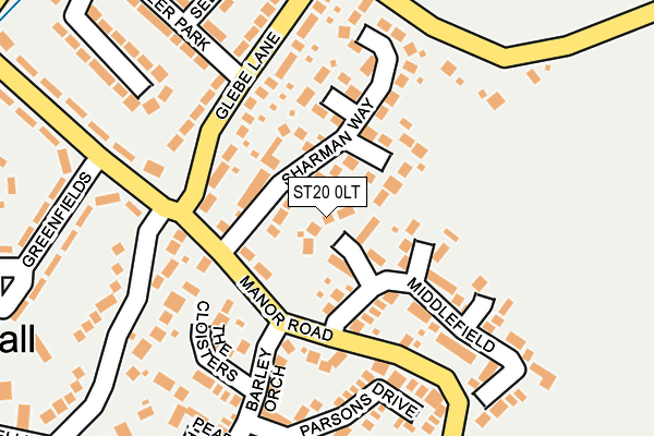 ST20 0LT map - OS OpenMap – Local (Ordnance Survey)