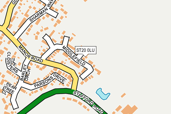 ST20 0LU map - OS OpenMap – Local (Ordnance Survey)