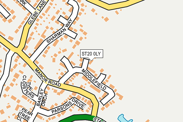 ST20 0LY map - OS OpenMap – Local (Ordnance Survey)