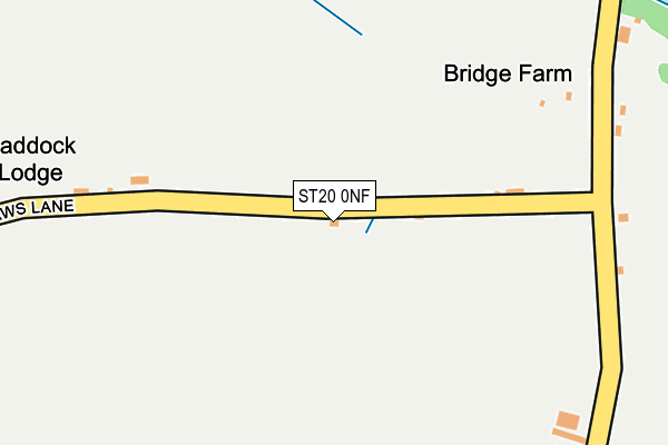 ST20 0NF map - OS OpenMap – Local (Ordnance Survey)