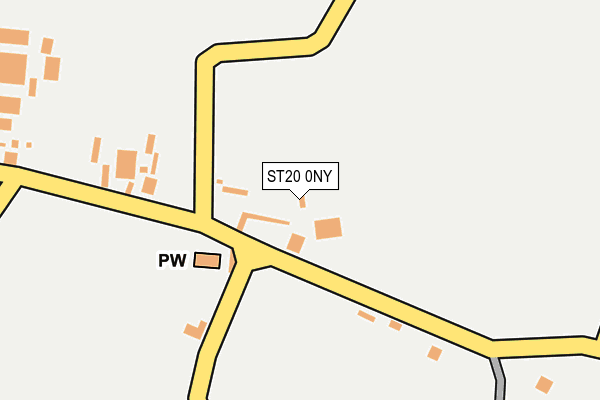 ST20 0NY map - OS OpenMap – Local (Ordnance Survey)