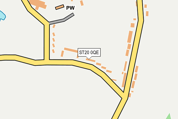 ST20 0QE map - OS OpenMap – Local (Ordnance Survey)