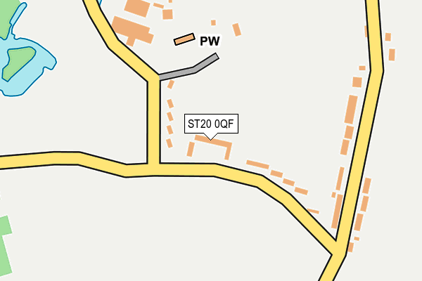 ST20 0QF map - OS OpenMap – Local (Ordnance Survey)