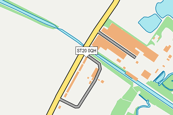ST20 0QH map - OS OpenMap – Local (Ordnance Survey)