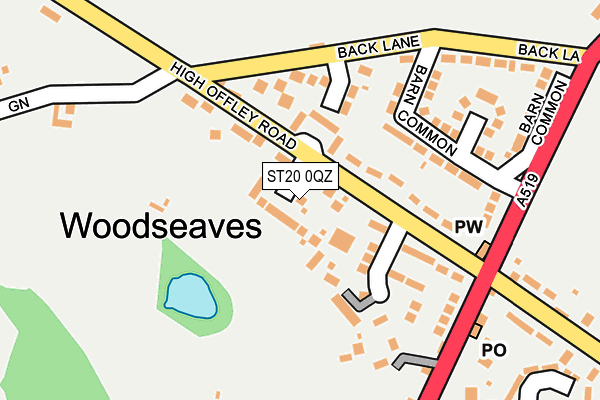 Map of GJEVANS LIMITED at local scale