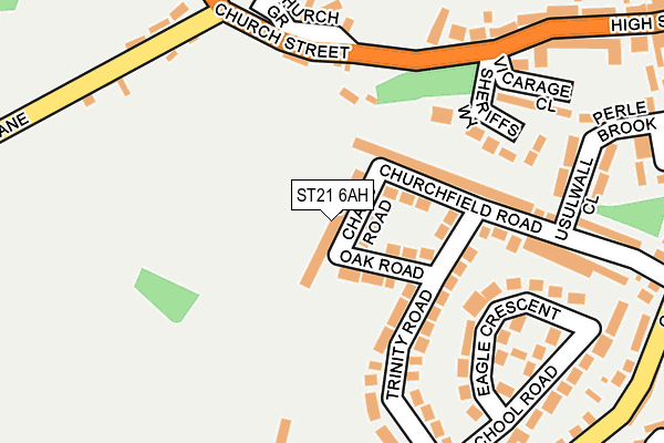 ST21 6AH map - OS OpenMap – Local (Ordnance Survey)