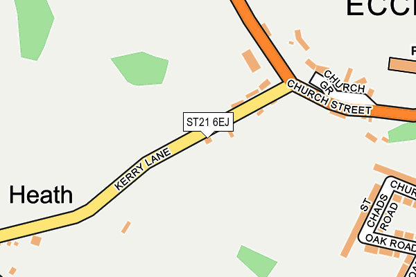 ST21 6EJ map - OS OpenMap – Local (Ordnance Survey)