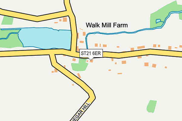 ST21 6ER map - OS OpenMap – Local (Ordnance Survey)