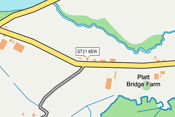 ST21 6EW map - OS OpenMap – Local (Ordnance Survey)