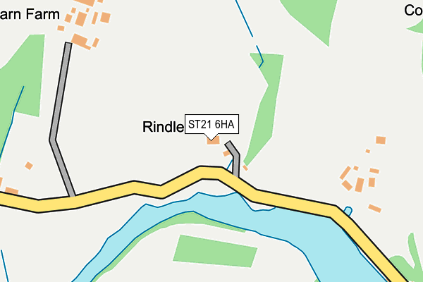 ST21 6HA map - OS OpenMap – Local (Ordnance Survey)