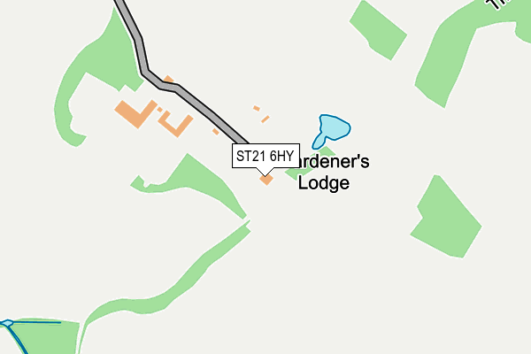 ST21 6HY map - OS OpenMap – Local (Ordnance Survey)