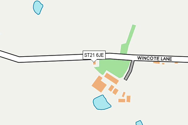 ST21 6JE map - OS OpenMap – Local (Ordnance Survey)