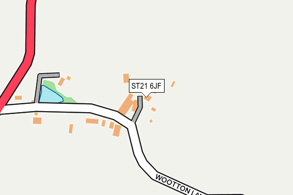 ST21 6JF map - OS OpenMap – Local (Ordnance Survey)