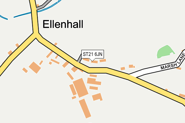 ST21 6JN map - OS OpenMap – Local (Ordnance Survey)