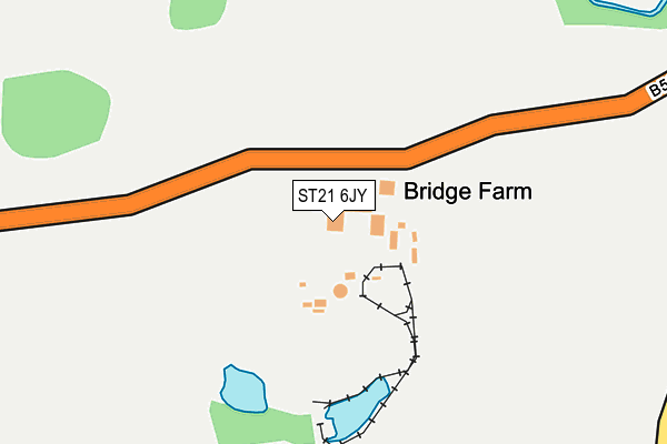 ST21 6JY map - OS OpenMap – Local (Ordnance Survey)