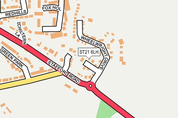 ST21 6LH map - OS OpenMap – Local (Ordnance Survey)