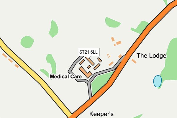 ST21 6LL map - OS OpenMap – Local (Ordnance Survey)