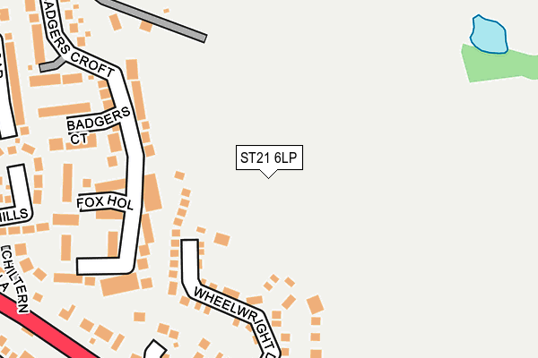 ST21 6LP map - OS OpenMap – Local (Ordnance Survey)