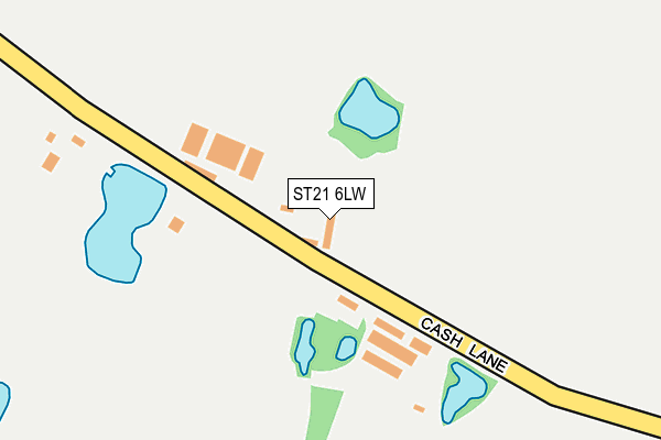 ST21 6LW map - OS OpenMap – Local (Ordnance Survey)