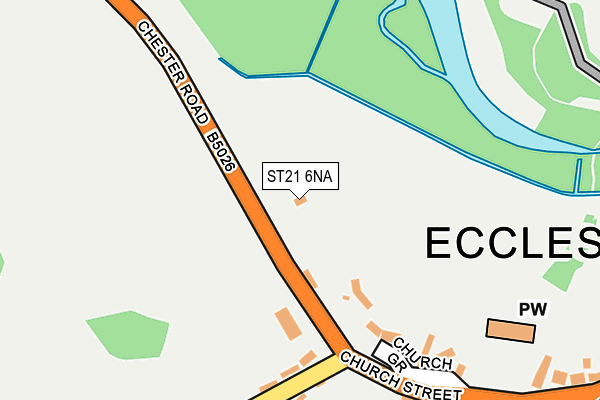 ST21 6NA map - OS OpenMap – Local (Ordnance Survey)