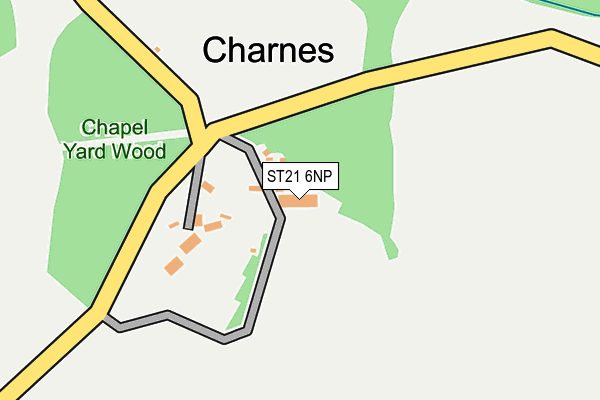 ST21 6NP map - OS OpenMap – Local (Ordnance Survey)