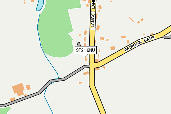 ST21 6NU map - OS OpenMap – Local (Ordnance Survey)