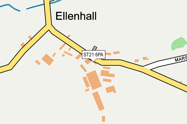 ST21 6PA map - OS OpenMap – Local (Ordnance Survey)