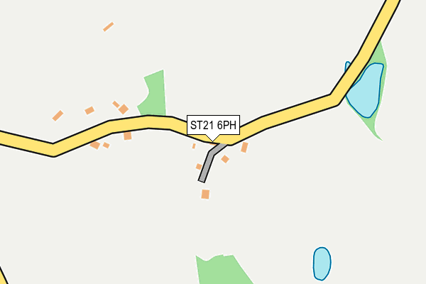 ST21 6PH map - OS OpenMap – Local (Ordnance Survey)