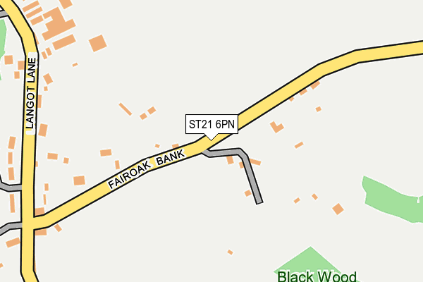 ST21 6PN map - OS OpenMap – Local (Ordnance Survey)