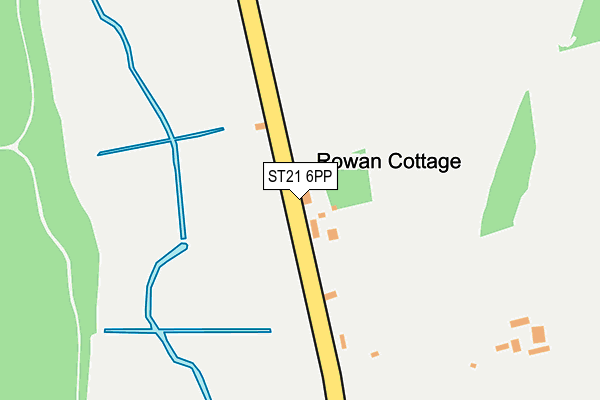 ST21 6PP map - OS OpenMap – Local (Ordnance Survey)