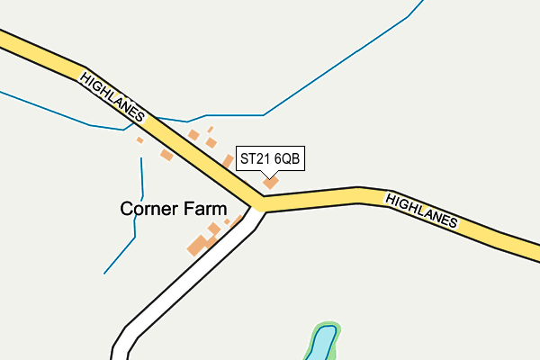 ST21 6QB map - OS OpenMap – Local (Ordnance Survey)