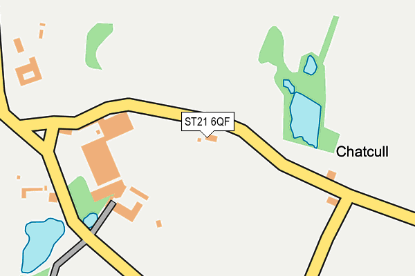ST21 6QF map - OS OpenMap – Local (Ordnance Survey)