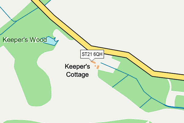 ST21 6QH map - OS OpenMap – Local (Ordnance Survey)