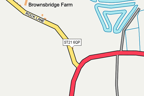 ST21 6QP map - OS OpenMap – Local (Ordnance Survey)
