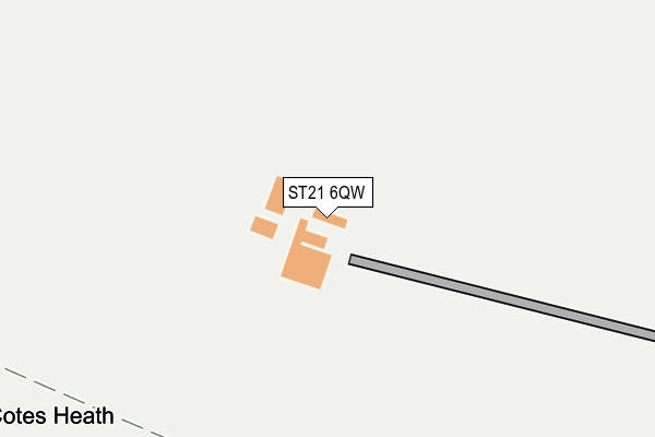 ST21 6QW map - OS OpenMap – Local (Ordnance Survey)