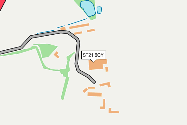 ST21 6QY map - OS OpenMap – Local (Ordnance Survey)