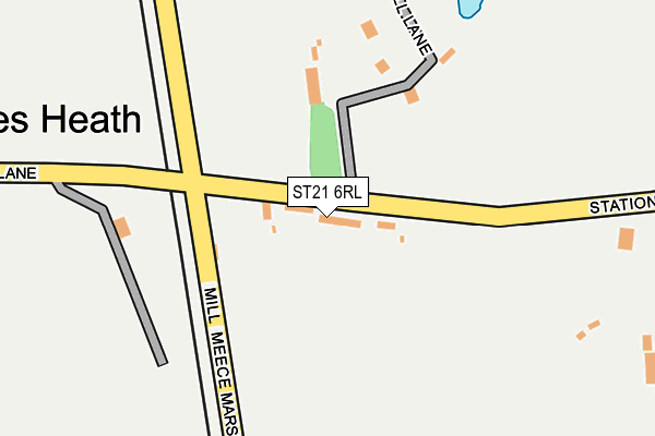 ST21 6RL map - OS OpenMap – Local (Ordnance Survey)