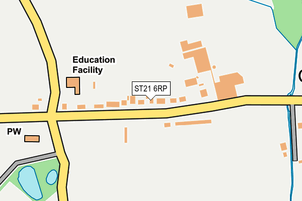 ST21 6RP map - OS OpenMap – Local (Ordnance Survey)