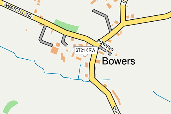 ST21 6RW map - OS OpenMap – Local (Ordnance Survey)