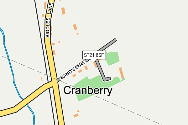 ST21 6SF map - OS OpenMap – Local (Ordnance Survey)