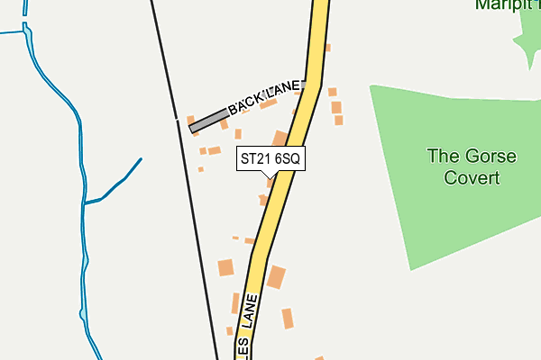 ST21 6SQ map - OS OpenMap – Local (Ordnance Survey)